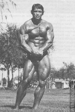 Эта фотография была сделана в Палм-Спрингс в 1974 году. Обратите внимание, насколько более привлекательными, жесткими и рельефными кажутся мышцы при хорошем загаре.